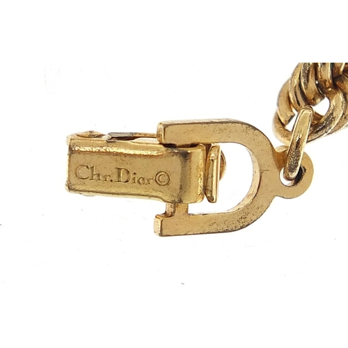 203 - Christian Dior, vintage gold plated necklace, 60cm in length, 28.8g