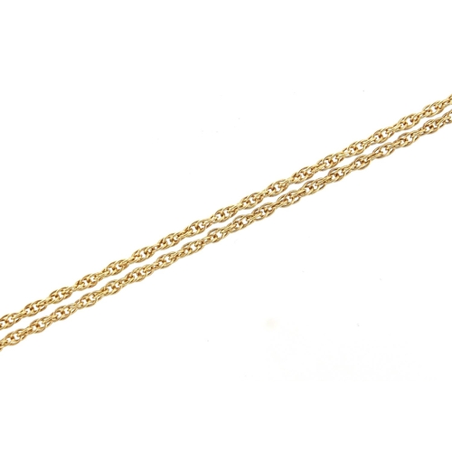 163 - 9ct gold necklace, 45cm in length, 2.3g