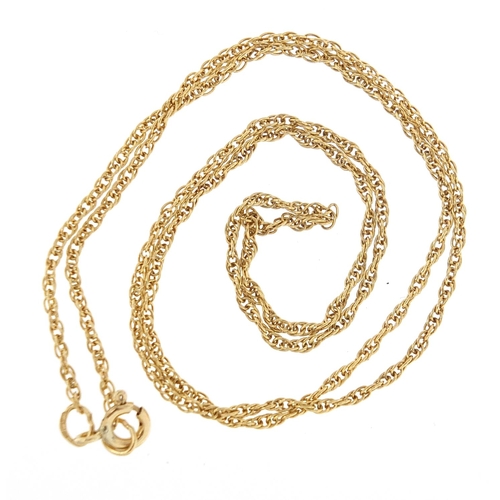 163 - 9ct gold necklace, 45cm in length, 2.3g