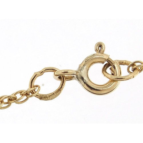 163 - 9ct gold necklace, 45cm in length, 2.3g