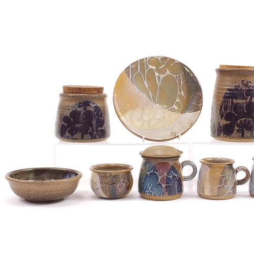 Crich Pottery Diana Worthy 英国 陶器 ボウル Diana Worthy, Crich studio pottery including bowl and mugs, the