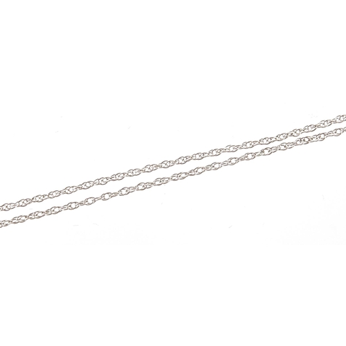 337 - 14ct white gold necklace, 46cm in length, 1.0g