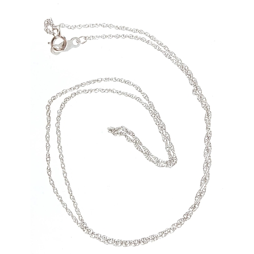 337 - 14ct white gold necklace, 46cm in length, 1.0g