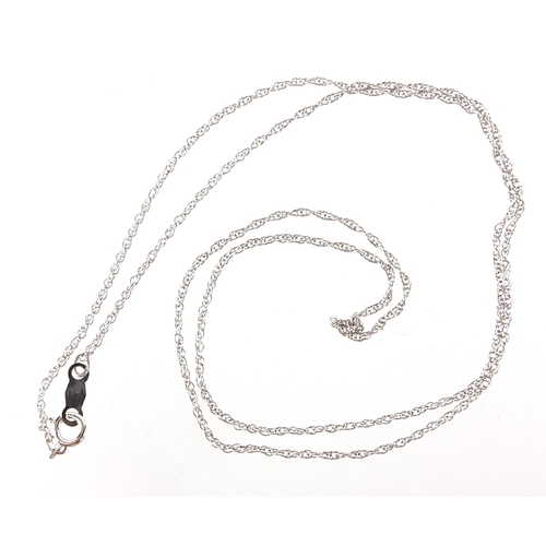 337 - 14ct white gold necklace, 46cm in length, 1.0g