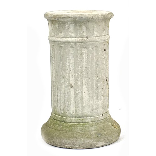 1503 - Stoneware garden column plant stand, 51cm high x 30cm in diameter