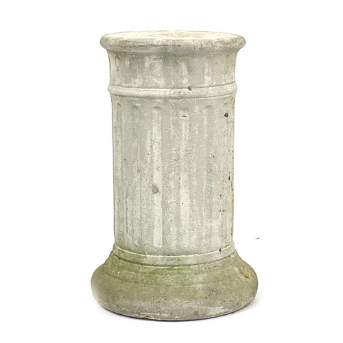 1503 - Stoneware garden column plant stand, 51cm high x 30cm in diameter