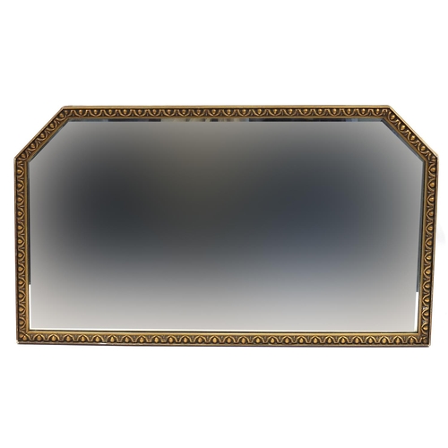 190 - Gilt framed bevelled glass mirror, 73cm wide