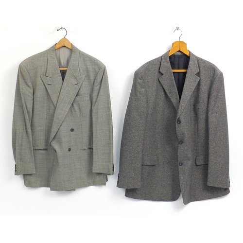 293 - Gentleman's Lubiam hound tooth jacket, 3XL together with another Digel tweed jacket 5XL