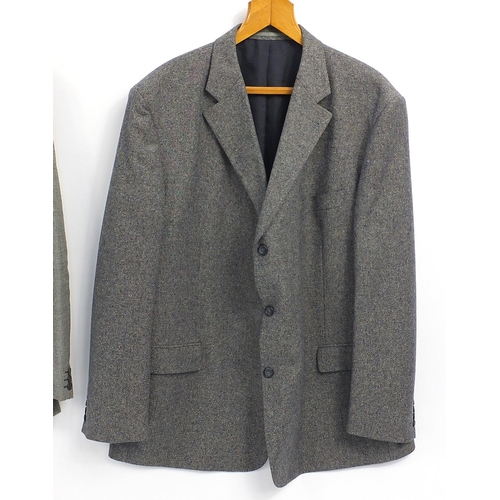 293 - Gentleman's Lubiam hound tooth jacket, 3XL together with another Digel tweed jacket 5XL