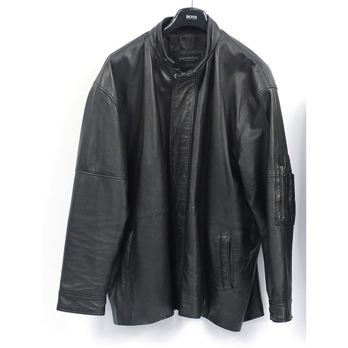 291 - Two gentleman's black leather Cult jackets, one 5XXL and the other one possibly 3XXL