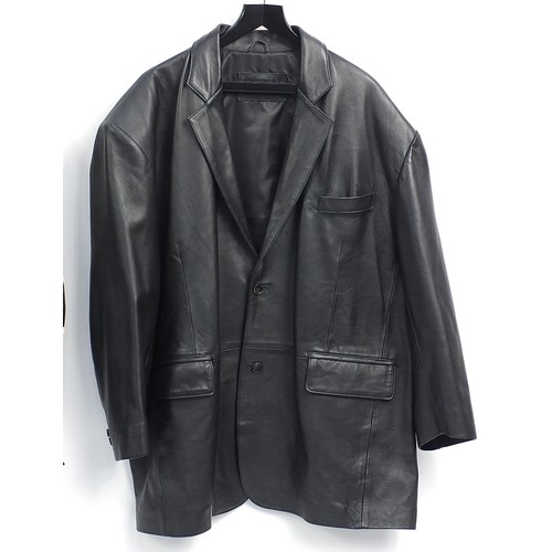 291 - Two gentleman's black leather Cult jackets, one 5XXL and the other one possibly 3XXL