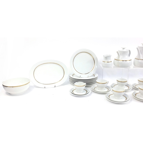 261 - Large quantity of gold banded porcelain dinner and teaware by Thomas of Germany