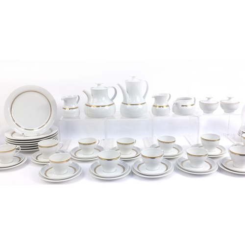 261 - Large quantity of gold banded porcelain dinner and teaware by Thomas of Germany