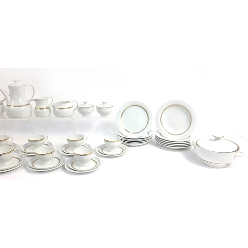 261 - Large quantity of gold banded porcelain dinner and teaware by Thomas of Germany