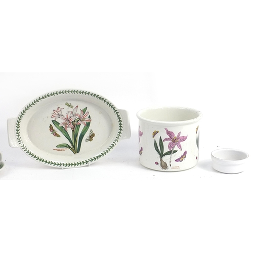 238 - Fruit design pottery including Portmeirion jardiniere and platter, the jardiniere 14cm high