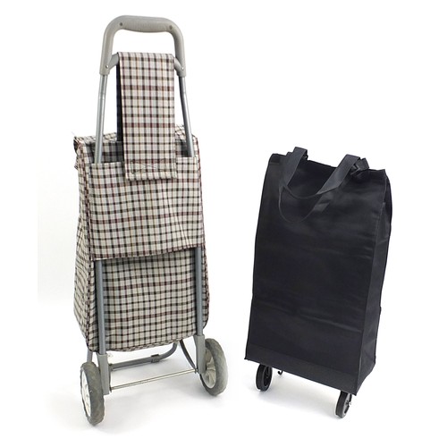 186 - Sabichi shopping trolley with folding shopping trolley