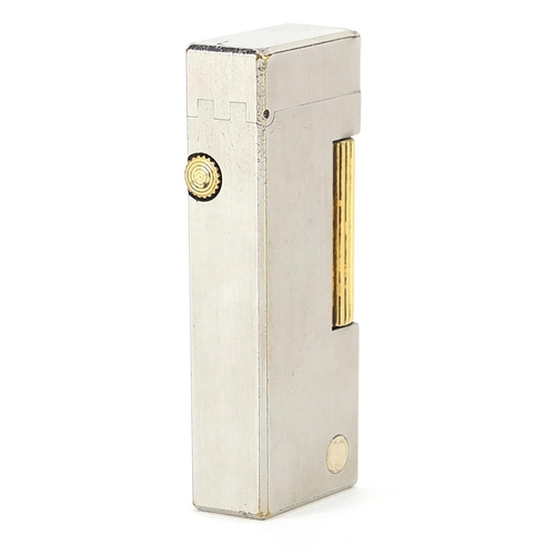 790 - Dunhill silver plated pocket lighter, 6.5cm high