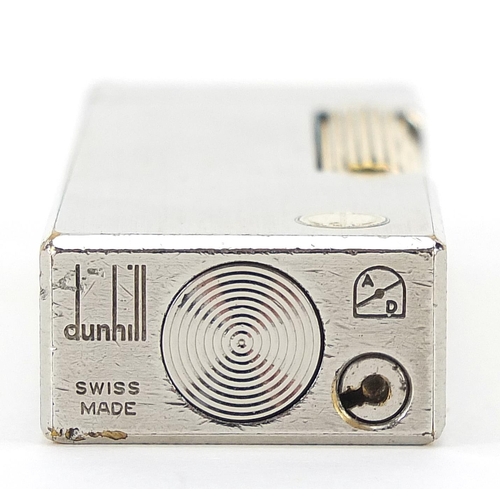 790 - Dunhill silver plated pocket lighter, 6.5cm high