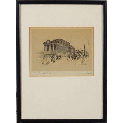 1145 - After Marjorie Christine Bates - St George's Hall, Liverpool and Cunard Buildings, pair of pencil in... 