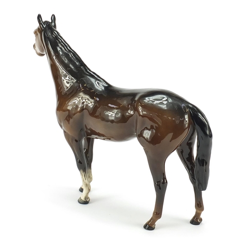 590 - Large Beswick brown horse, 35cm in length