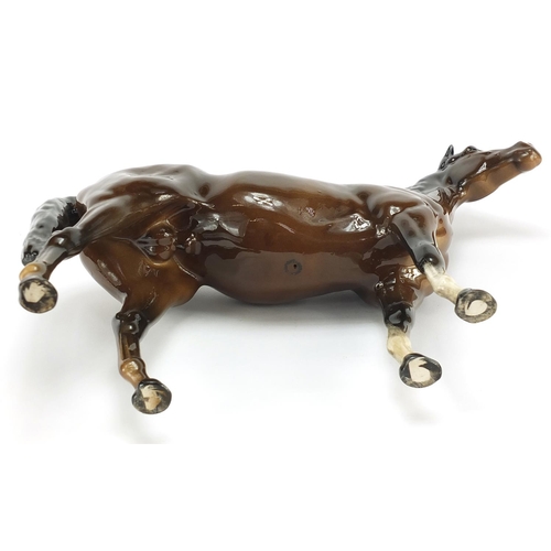 590 - Large Beswick brown horse, 35cm in length