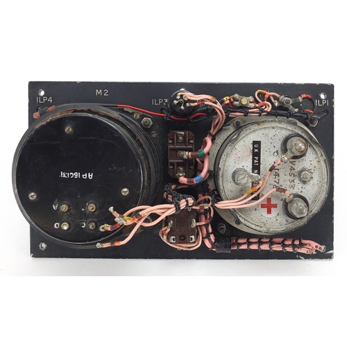 1586 - Military interest underwater control panel with depth levels, 20cm wide