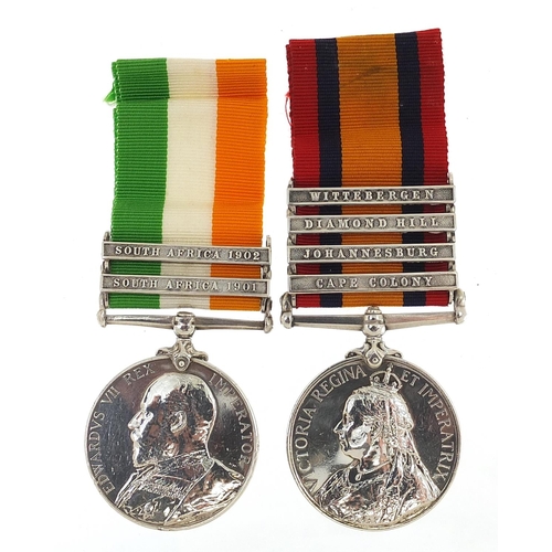 1534 - British military South Africa pair relating to Sergeant A Pattenden of the Royal Sussex Regiment com... 