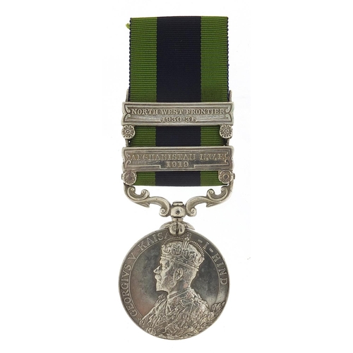 1539 - British military George V India General Service medal with Afghanistan N.W.F. 1919 and North West Fr... 