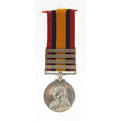 1537 - Victorian British military Queen's South Africa medal awarded to 5877PTET.HILTON.R.SUSSEX:R.M.I. wit... 