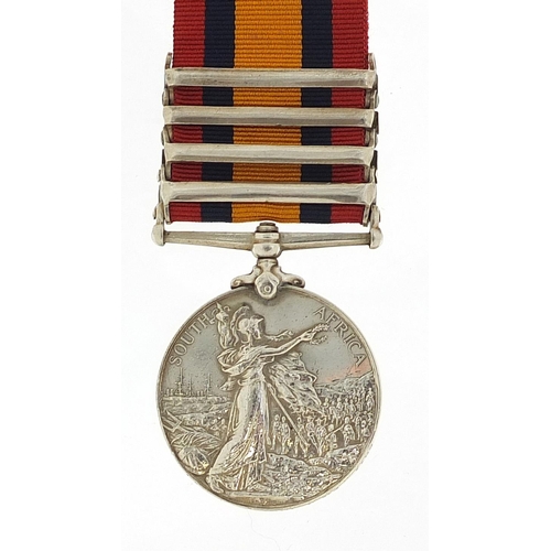 1537 - Victorian British military Queen's South Africa medal awarded to 5877PTET.HILTON.R.SUSSEX:R.M.I. wit... 