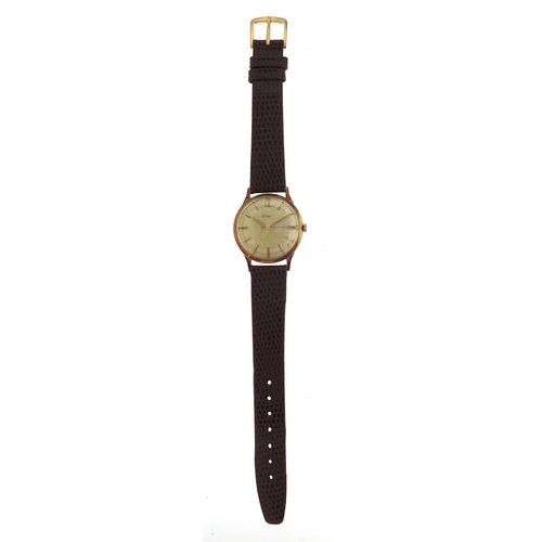 2167 - Golay, gentlemen's 9ct gold wristwatch, the case numbered 53238, 32mm in diameter