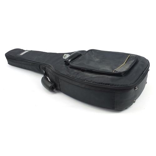 400 - Variax Line 6 semi acoustic guitar with a Rockbag case, the guitar 101cm in length