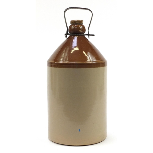 637 - Star Brewery Co Eastbourne advertising stoneware flagon, 43.5cm high excluding the handle