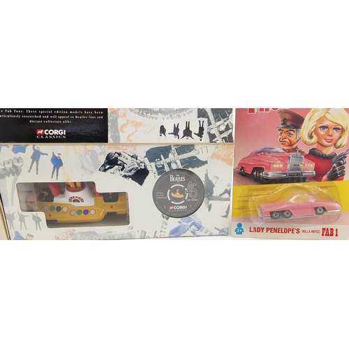 1458 - Three diecast vehicles with boxes and blister packs comprising Matchbox Thunderbirds Lady Penelope's... 