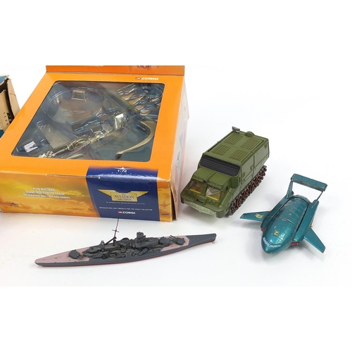 1516 - Vintage toys including Merlin electric speedboat with box, Corgi P51D Mustang with box and Dinky die... 