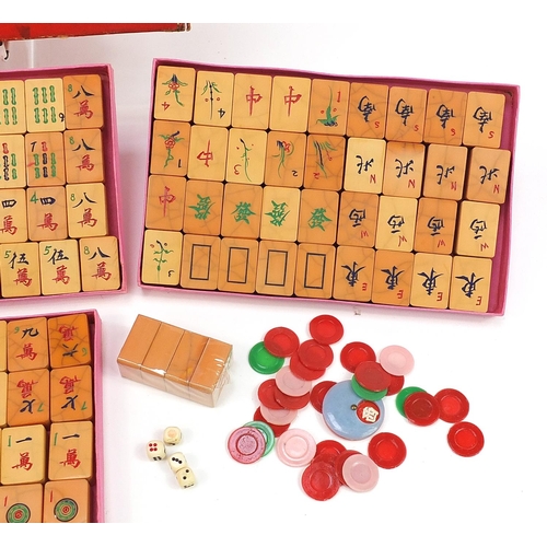 1485 - Chinese Mahjong set with box