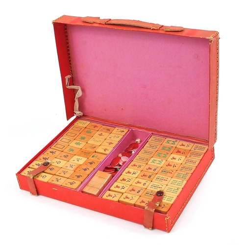 1485 - Chinese Mahjong set with box