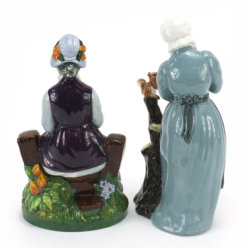 537 - Two Royal Doulton figurines comprising Good Friends HN2783 and Rest a While HN2728, the largest 23cm... 