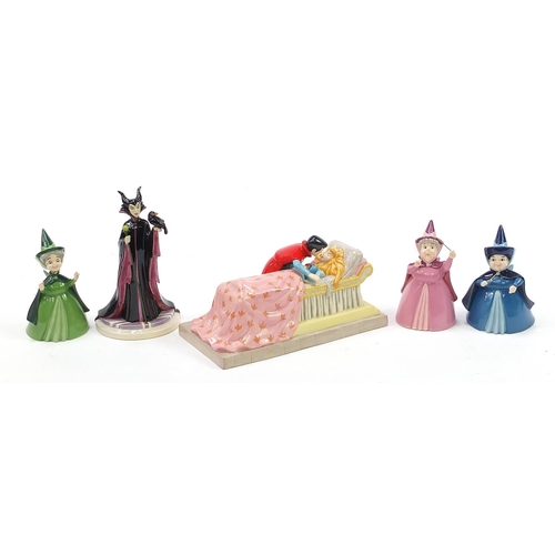 520 - Five Royal Doulton Sleeping Beauty figures from the Disney Showcase Collection, with boxes, comprisi... 