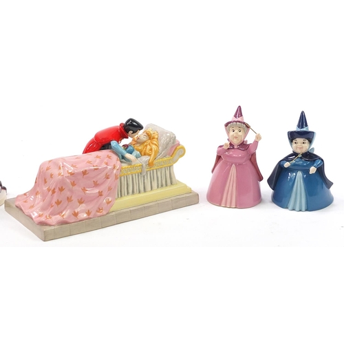 520 - Five Royal Doulton Sleeping Beauty figures from the Disney Showcase Collection, with boxes, comprisi... 