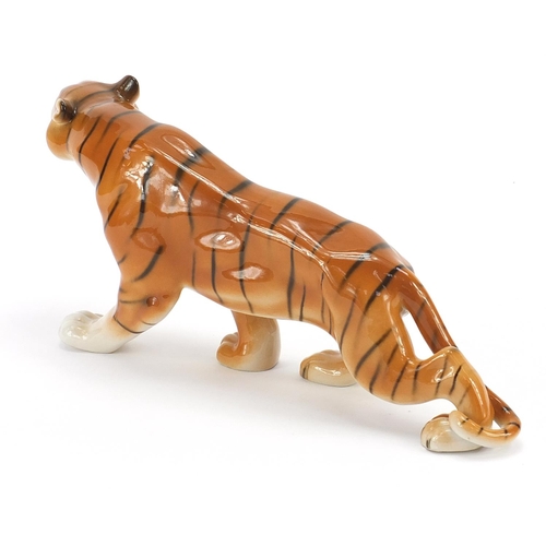 527 - Royal Dux tiger, 39cm in length