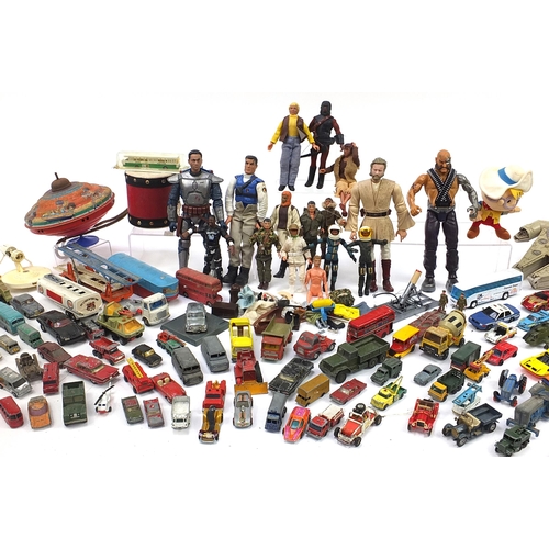 1064 - Large collection of vintage and later toys including diecast vehicles, Planet of the Apes figures, S... 