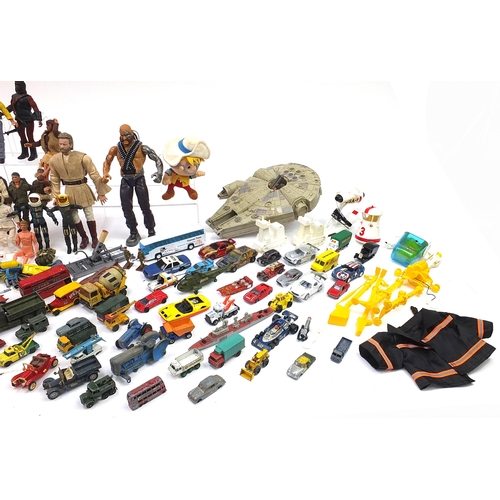 1064 - Large collection of vintage and later toys including diecast vehicles, Planet of the Apes figures, S... 