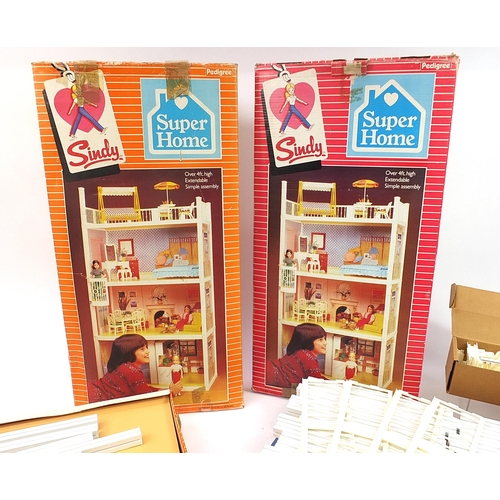 1488 - Two vintage Sindy Super Homes by Pedigree with boxes