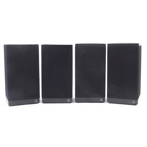 1068A - Two pairs of Kef speakers type 120949 and 11702, the largest 52cm high