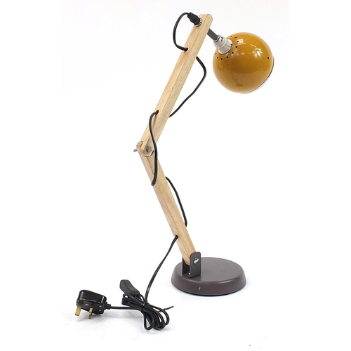 612 - Retro adjustable eyeball desk lamp, 56cm high