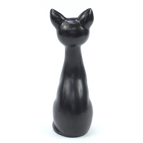 618 - Dartmouth Pottery seated cat numbered 177 to the base, 38cm high