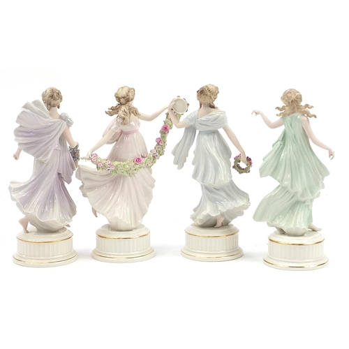 513 - Four Wedgwood The Dancing Hours figurines, each limited edition 771/7500, 24.5cm high