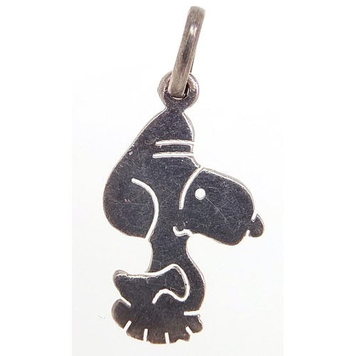 2181 - Silver Snoopy pendant, 3.3cm high, 2.9g