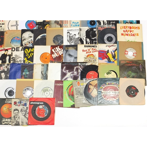 1434 - Punk and reggae 45rpm records including Selassie Reggae Boys, Greater London, The Angelic Times, Sex... 